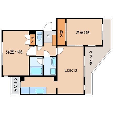 安倍川駅 徒歩10分 2階の物件間取画像